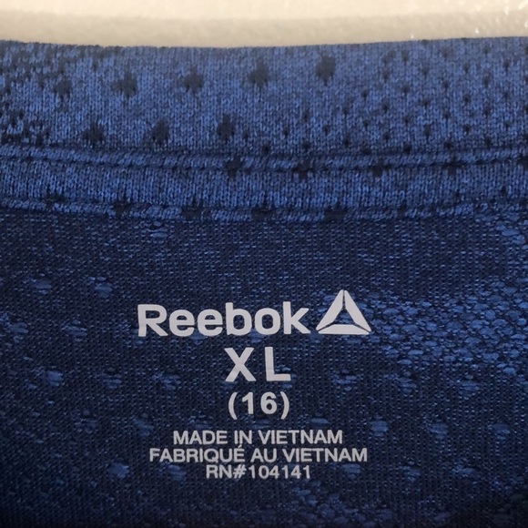 Boys Reebok Blue Camo Active Shirt XL - Picture 4 of 4